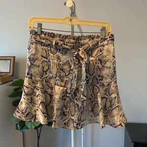 Snake Print Mini Skirt